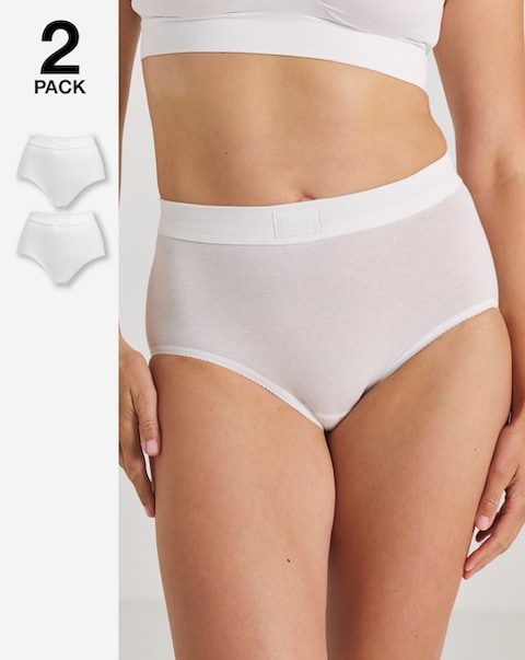 Sloggi (2 Pack) Cotton Double Comfort Maxi Knickers White
