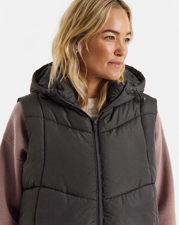 Mocha Longline Padded Gilet