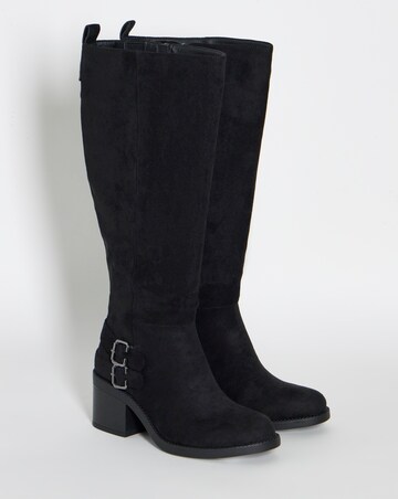 Pepper Block Heel Knee High Boots - Wide Fit (E) & Curvy Calf
