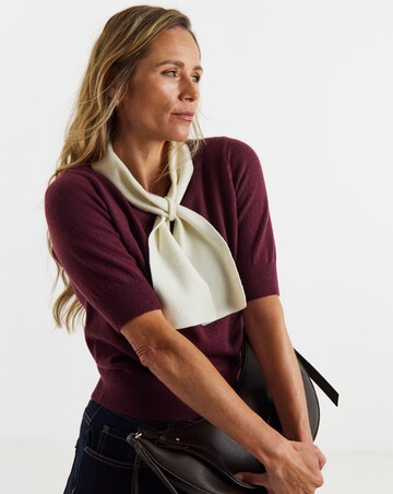 Tie Neck Short Sleeve Jumper
