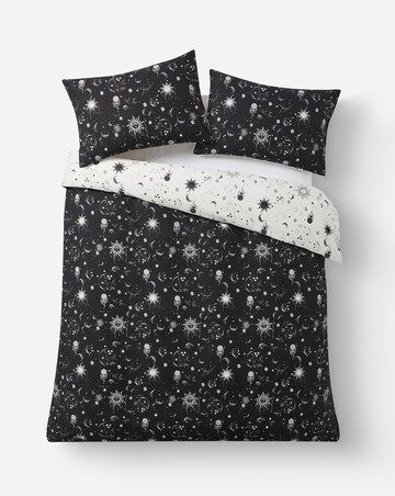 Moon and Stars Reversible Cotton Blend Duvet Cover Set