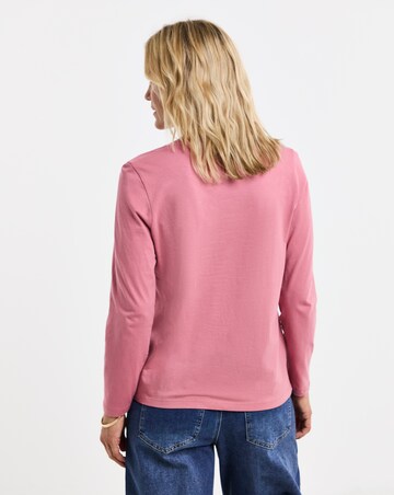 Aubergine, Rose, Mint 3 Pack V-Neck Long Sleeve T-Shirt