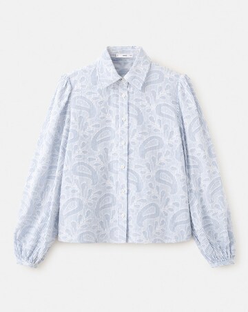 Mango Striped Shirt With Embroidered Details