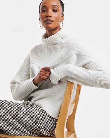 Chevron High Neck Jumper