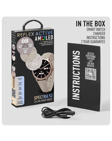 Reflex Active Spectre AMOLED Silicone Strap Smart Watch - Mink