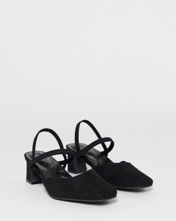 Lita Slingback Block Heel Shoes - Wide Fit (E)