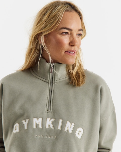 Gym King Shadow 1/4 Zip Funnel Neck