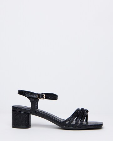 Wanda Strappy Flexible Sole Block Heeled Sandals - Wide Fit (E)