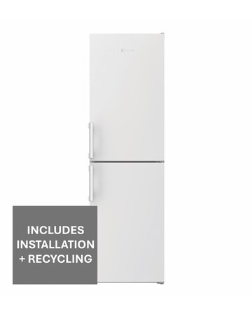 Indesit IKNH 1261 W4UK 50/50 No Frost Fridge Freezer White + Install