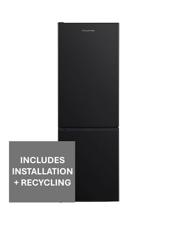 Russell Hobbs RH186FFF60B Frost Free Fridge Freezer Black + Install