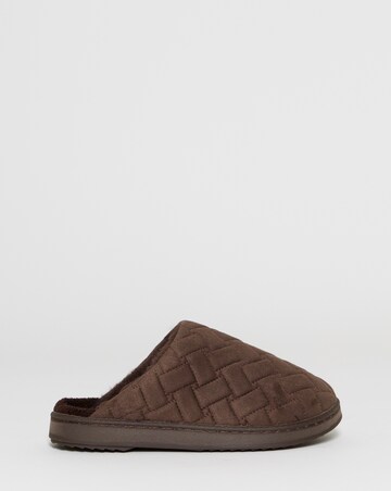 Marley Quilted Mule Slippers - Wide Fit (E)