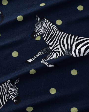 Chelsea Peers Classic Long Sleeve Button Up Zebra Pyjama Set