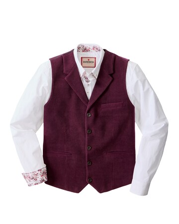 Joe Browns Opulent Cord Waistcoat - Merlot