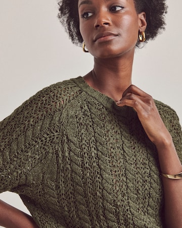 Anthology Khaki Cable Half Sleeve T-shirt