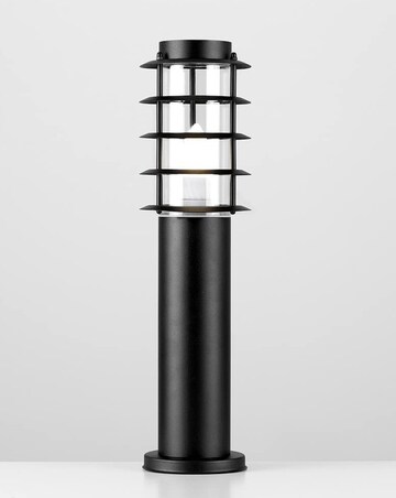 ValueLights Wharf 4 Pack IP44 Outdoor Black Bollard Post Lights - Bulbs Included