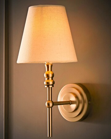 ValueLights Maggie Brushed Chrome Wall Light with Shade