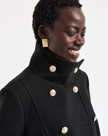 Black Longline Military Coat