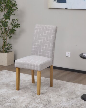 Ava Pair of Checked Dining Chairs