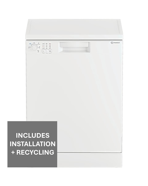 Indesit Push&Go IN2FE13DT9WUK Freestanding Dishwasher 13 Place White + Install