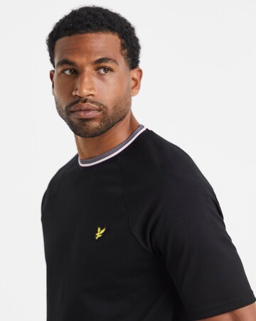 Lyle & Scott Short Sleeve Tipped Track T-Shirt - Black