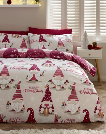 Catherine Lansfield Christmas Gonks Duvet Cover Set