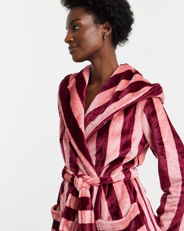 Pretty Secrets Supersoft Stripe Maxi Dressing Gown