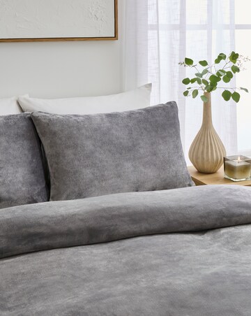 Plain Plush Fleece Duvet Cover Set