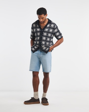 Only & Sons Bart Crochet Shirt - Navy