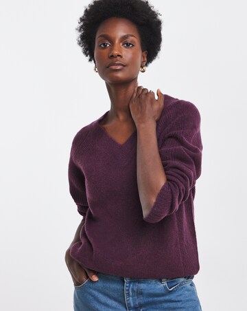 Slouch V Neck Longline Jumper