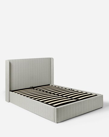 Seren Striped Ottoman Bed with 3 Layer Memory Foam Hybrid Mattress