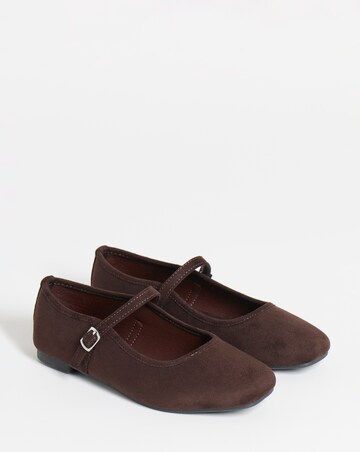 Sophia Mary Jane Flat Shoes - Wide Fit (E)