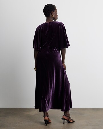 Joanna Hope Velour Cape Maxi Dress