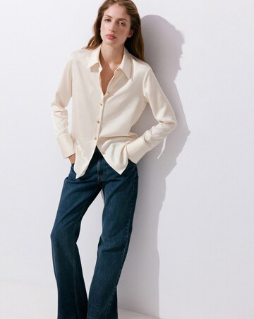 Mango Satin Finish Flowy Shirt