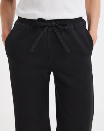 Black Wide Leg Jogger Jeans