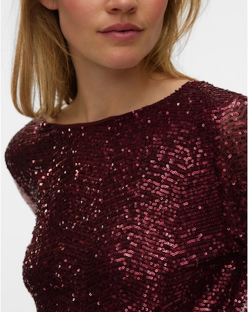 Vero Moda Clarisa V-Neck 2-Way Sequin Top