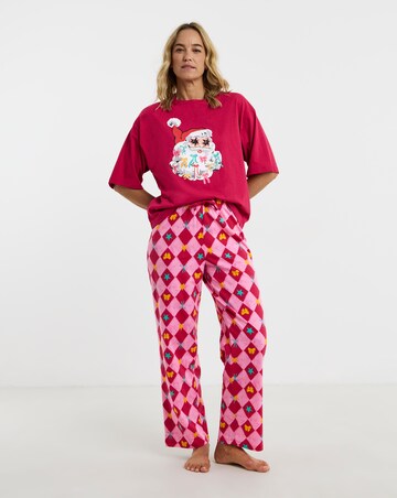 Pretty Secrets Santa Graphic Pyjama Set