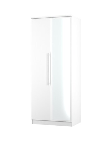 Osprey Ready Assembled 2 Door Mirrored Wardrobe - Kids