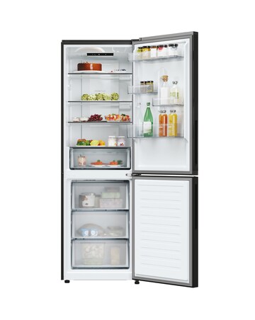 Hoover HONCQ2T618EBK 185cm Fridge Freezer Black + Install