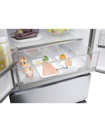 Haier HFR5719ENMG 70 FD Plain Door Refrigerator Silver + Install