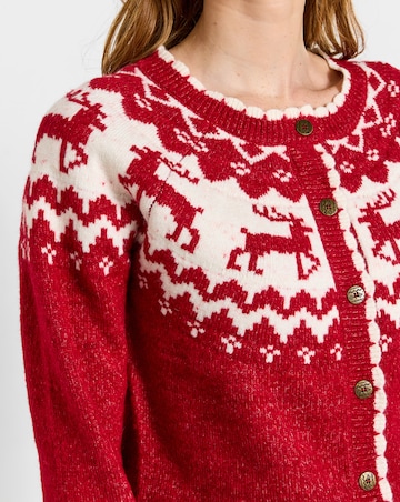 Joe Browns Retro Reindeer Fairisle Cardigan