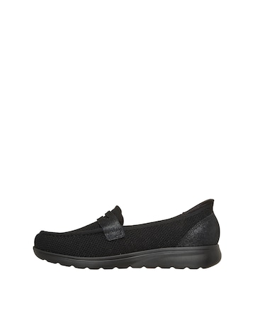 Skechers Black Arch Fit N Joy Lite Slip In Loafers - Standard Fit (D)