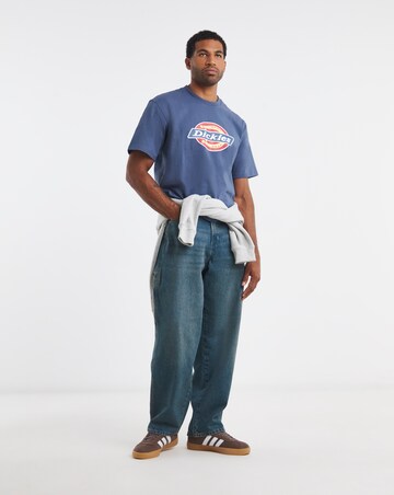 Dickies 954 Relaxed Straight Work Jeans - Khaki Tinted Blue