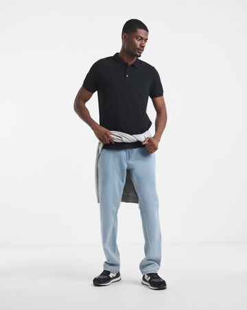 Pure Cotton Pique Polo- Black
