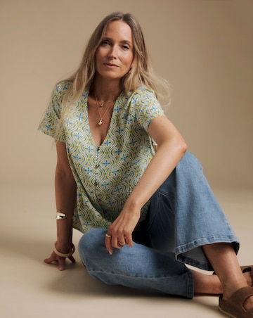 Julipa Printed Button Through Blouse