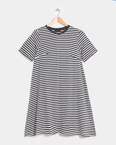 Cotton Slub A-Line Swing Dress