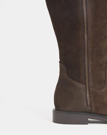 Chloe Suede Faux Fur Knee High Boots - Extra Wide Fit (EEE) & Super Curvy Calf