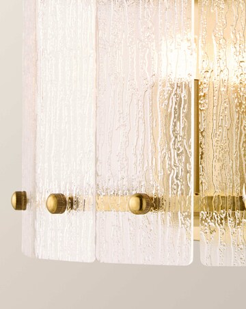 ValueLights Darcy Brushed Gold Flush Wall Light
