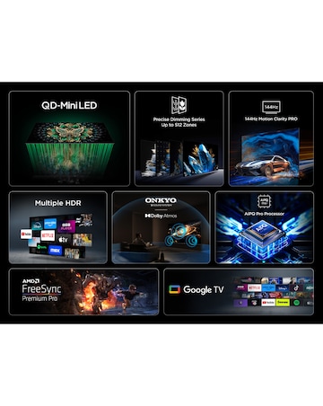 TCL 75C6K-UK 75in 4K Mini LED HDR Smart Fire TV with Freely