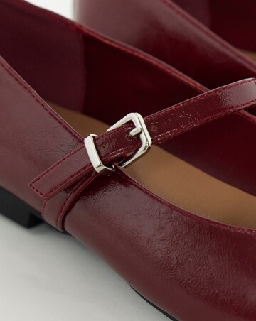 Morgan Classic Flat Mary Jane Shoes - Wide Fit (E)