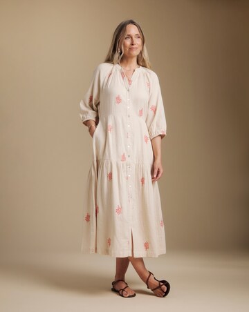 Julipa Cheesecloth Embroidered Dress